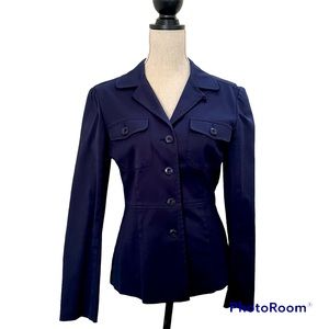 Women’s Trina Turk Blazer Jacket, Navy Blue, size 6